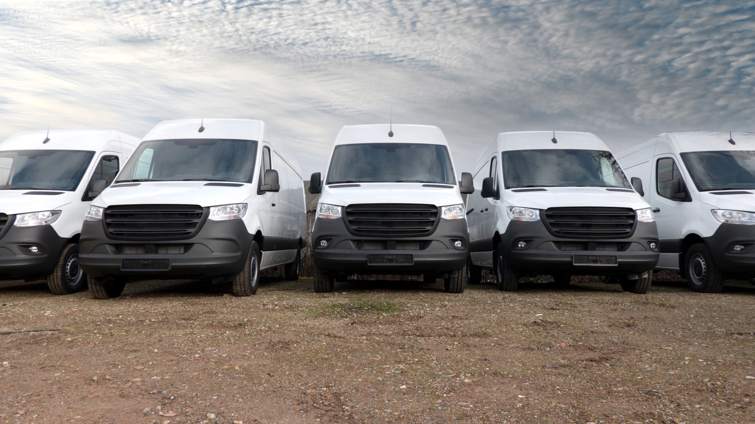 Delivery vans in town